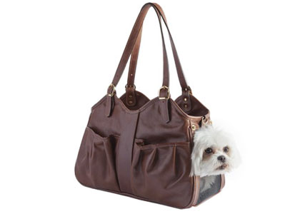 leather dog carrier